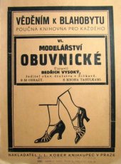 kniha Obuvnické modelářství, I.L. Kober 1924