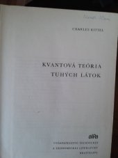 kniha Kvantová teória tuhých látok, Alfa 1977