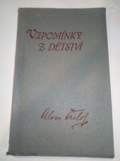 kniha Vzpomínky ze svého dětství svým dětem vypravuje Alois Adlof (Hořický), Křesťanský spolek mladíků v Čechách 1927