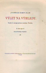 kniha Výlet na Výhledy studie k nenapsanému románu: Svatba, Novina 1933