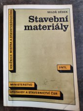 kniha Stavební materiály, SNTL 1989