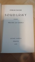 kniha Soud lásky, Sfinx B. Janda Praha 1931