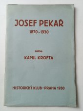 kniha Josef Pekař [1870-1930], Historický klub 1930