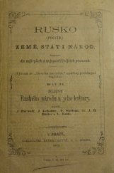 kniha Rusko (Rossija), země, stát i národ. Díl II, - Dějiny Ruského národu a jeho kultury, I.L. Kober 1868