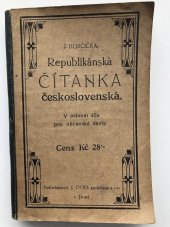 kniha Republikánská čítanka československá V jednom díle pro občanské školy, J. Otto 1922