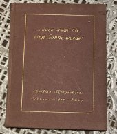 kniha   dass auch sie einst Sonne werde, Verlag 1925