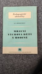 kniha Mravní výchova dětí v rodině, SPN 1954