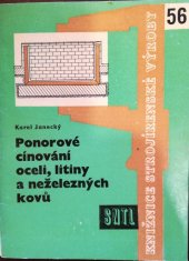 kniha Ponorové cínování oceli, litiny a neželezných kovů Určeno předním dělníkům, mistrům, technologům a posluchačům odb. škol, SNTL 1962