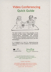 kniha Video conferencing quick guide, Jan Chovanec 2008