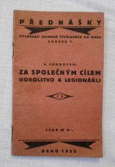 kniha Za společným cílem Sokolstvo a legionáři, Moravský legionář 1923