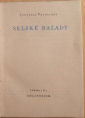 kniha Selské balady, Melantrich 1951