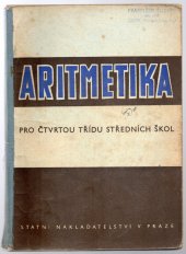 kniha Aritmetika pro čtvrtou třídu středních škol, Státní nakladatelství 1950