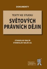 kniha Texty ke studiu světových právních dějin, Aleš Čeněk 2014