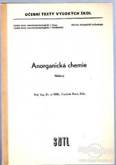 kniha Anorganická chemie Nekovy - [určeno pro posl. všech fakult Vys. školy chemickotechnologické v Praze a v Pardubicích]., SNTL 1967