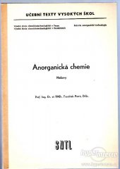 kniha Anorganická chemie Nekovy - [určeno pro posl. všech fakult Vys. školy chemickotechnologické v Praze a v Pardubicích]., SNTL 1967