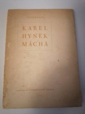 kniha Karel Hynek Mácha [Máchovská studie = Karel Hynek Mácha : Eine literarhistorische Studie], Jaroslav Podroužek 1943
