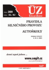 kniha Pravidla silničního provozu, autoškoly podle stavu k 19.2.2001, Sagit 