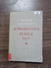 kniha Sborník dokumentů k prosincové stávce 1920, SNPL 1954
