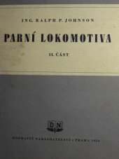 kniha Parní lokomotiva. 2. část, Dopravní nakladatelství 1954