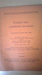 kniha Učebný text z přehledu literatury. [Díl] II, - Od osvícenství do poloviny XIX. století, Státní nakladatelství 1946