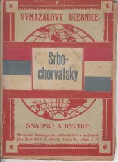 kniha Srbochorvatsky snadno a rychle, F. Bačkovský 1919