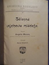 kniha Tělesná výchova mládeže, Pelcl 1901