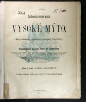 kniha Královské věnné město Vysoké Mýto, Nákladem slavné obce Vysokomýtské 1884