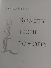 kniha Sonety tiché pohody, F. Šimáček 1900
