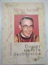 kniha Dopisy slavným osobnostem vzpomínky na papeže Jana Pavla I., Salvator 1994