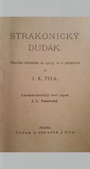kniha Strakonický dudák národní báchorka se zpěvy ve 3 jednáních, J. Otto 1898