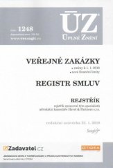 kniha ÚZ č. 1248 Veřejné zakázky, registr smluv - úplné znění předpisů, Sagit 2018