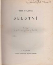 kniha Selství, Československá akademie zemědělská 1928