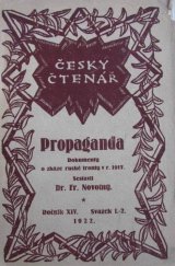 kniha Propaganda dokumenty o zkáze ruské fronty v roce 1917, Český čtenář 1922