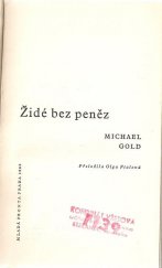 kniha Židé bez peněz, Mladá fronta 1962