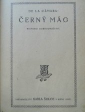 kniha Černý mág Historie dobrodružství, K. Šolc 1920