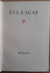 kniha Eva a Agar, V. Vacek 1931