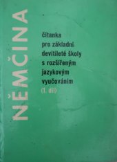 kniha Němčina 1. díl. Čítanka pro zákl. devítileté školy s rozšířeným vyučováním jazykům., SPN 1970