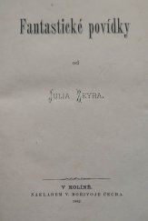 kniha Fantastické povídky, V. Bořivoj Čech 1882