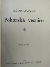 kniha Pohorská vesnice, B. Kočí 1923