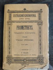 kniha Prometheys tragoedie Aischylova, I.L. Kober 1885