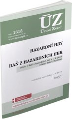 kniha ÚZ 1315 Hazardní hry, daň z hazardních her - duben 2019, Sagit 2019