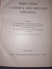 kniha Dějiny účesu a ozdob k jeho hotoveni uživaných, Klub dámských kadeřníků československých 1930