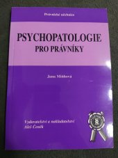 kniha Psychopatologie pro právníky, Aleš Čeněk 1999