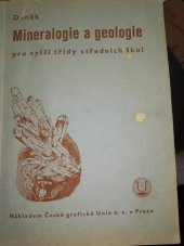kniha Mineralogie a geologie pro vyšší třídy středních škol, Česká grafická Unie 1948