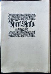 kniha Píseň Šalamounova Autentická faksimile originálu z biblí české, 3.díl z roku 1582, tzv. Kralické bible šestidílné, Okresní knihovna 1969