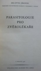 kniha Parasitologie pro zvěrolékaře, Česká akademie věd a umění 1948