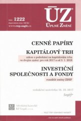 kniha Cenné papíry - ÚZ č. 1222 úplné znění předpisů, Sagit 2017