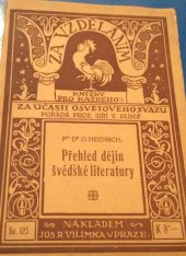 kniha Přehled dějin švédské literatury, Jos. R. Vilímek 1922