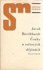 kniha Úvahy o světových dějinách, Melantrich 1971