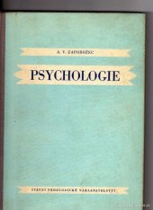 kniha Psychologie Učebnice pro pedagog. školy pro vzdělání učitelek mateřských škol, SPN 1961